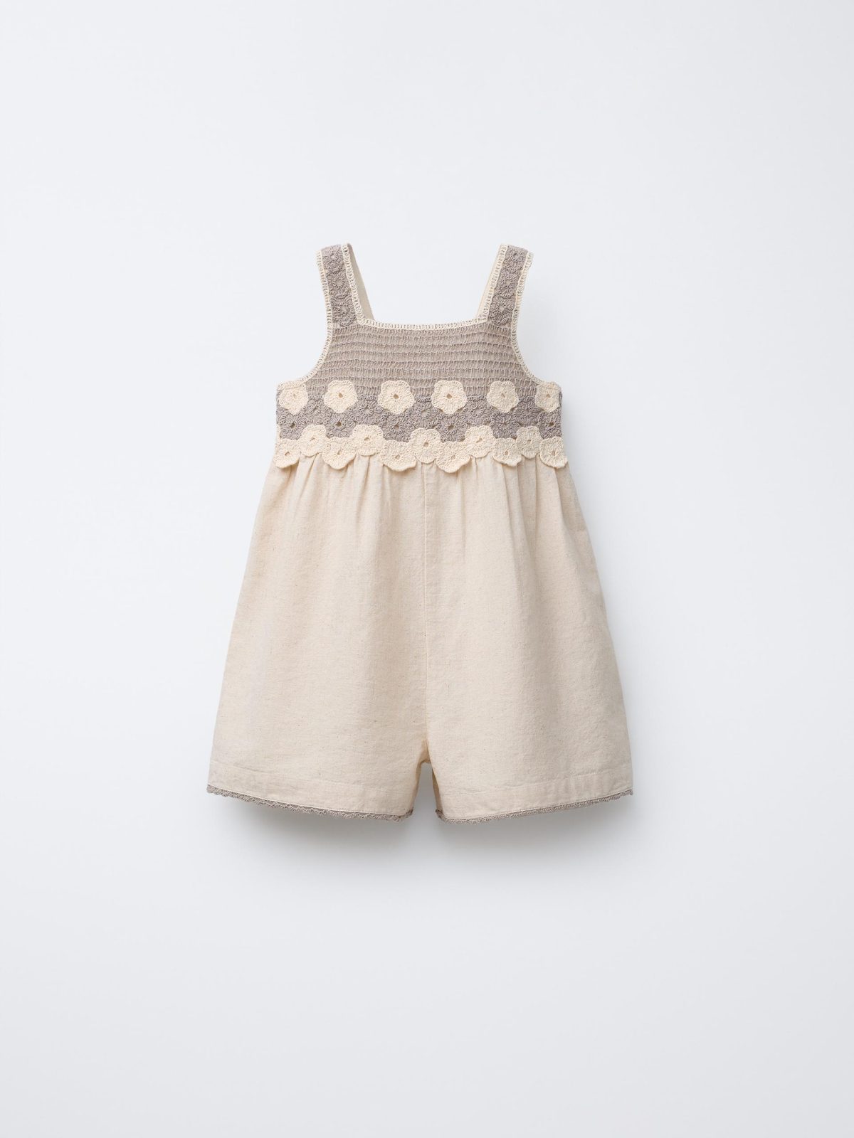 Crocheted flower jumpsuit