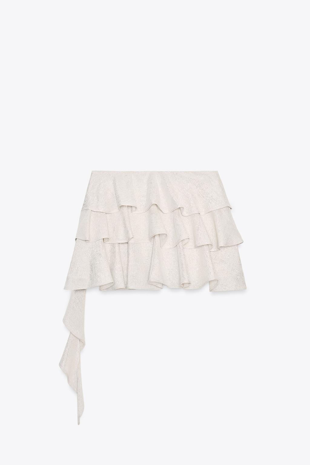 Asymmetric Layered Mini Skirt