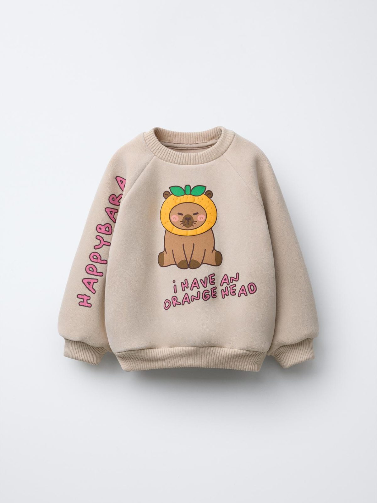 Thermal Sweatshirt with Embossed Print