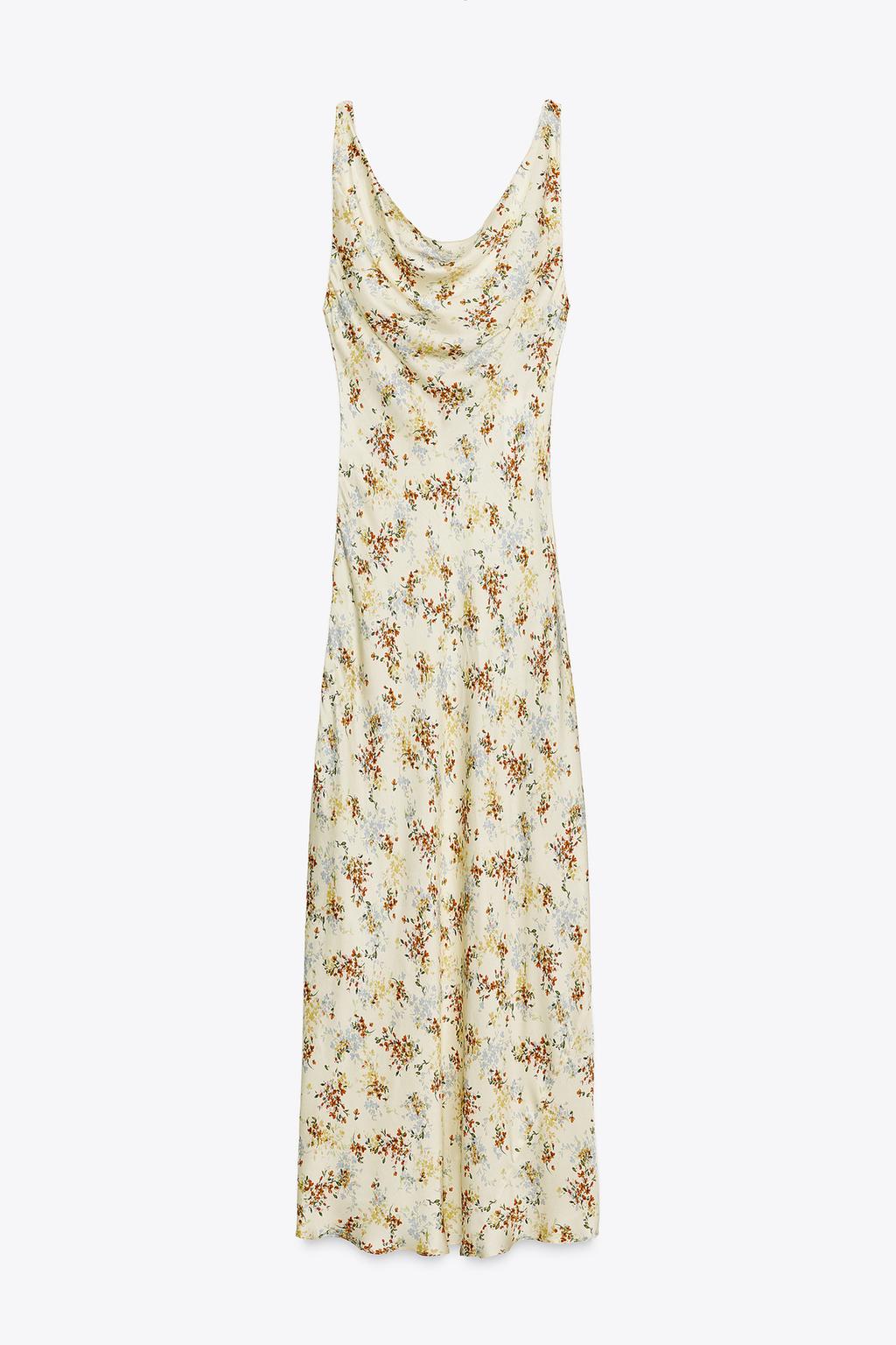 Printed Satin Textured Dress