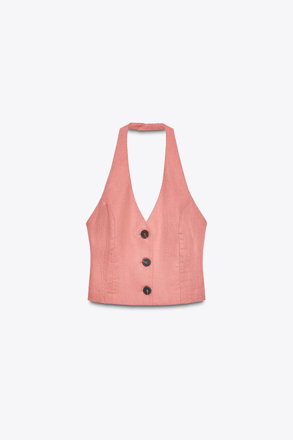 Linen Halter Neck Top