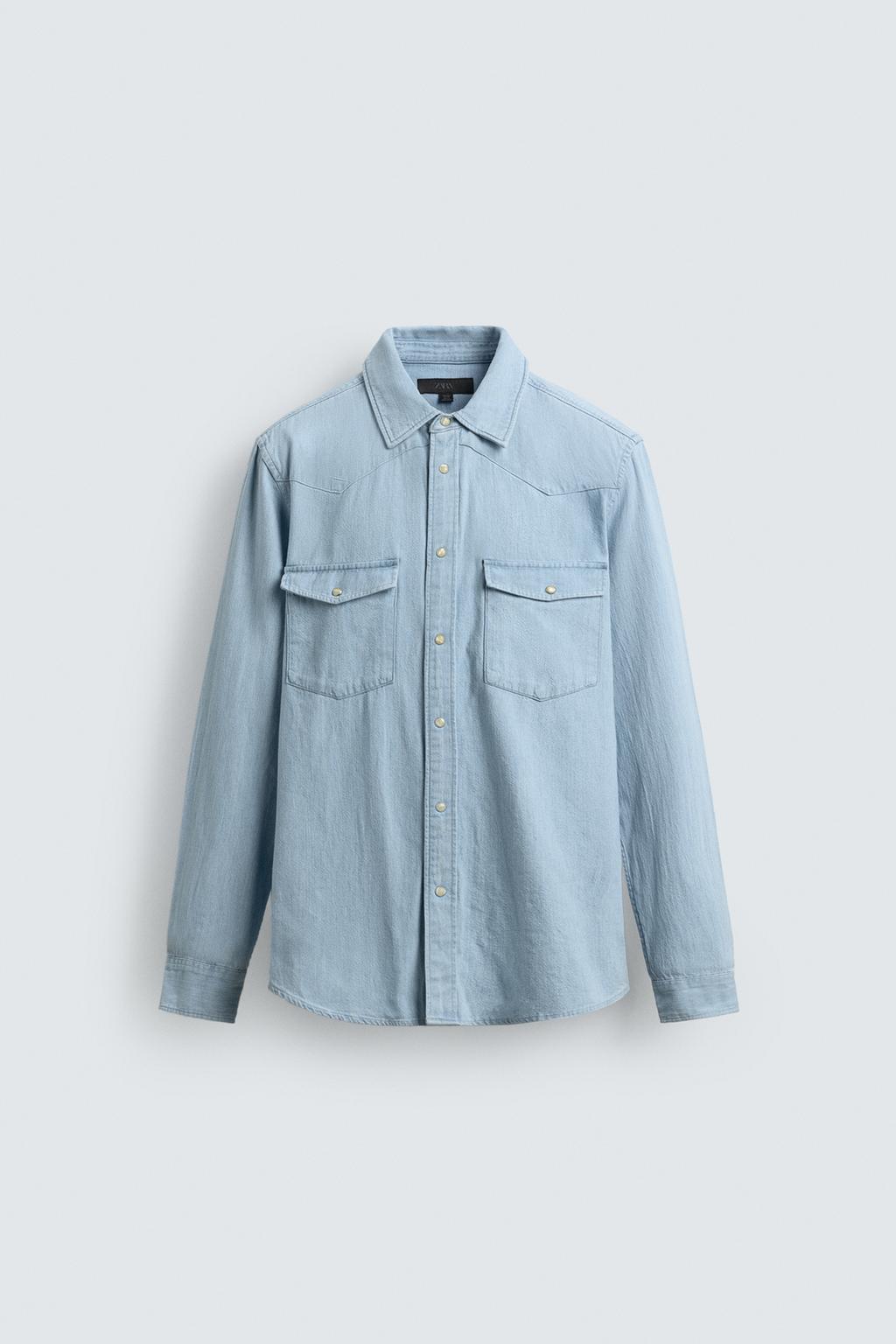 Western-Style Denim Shirt