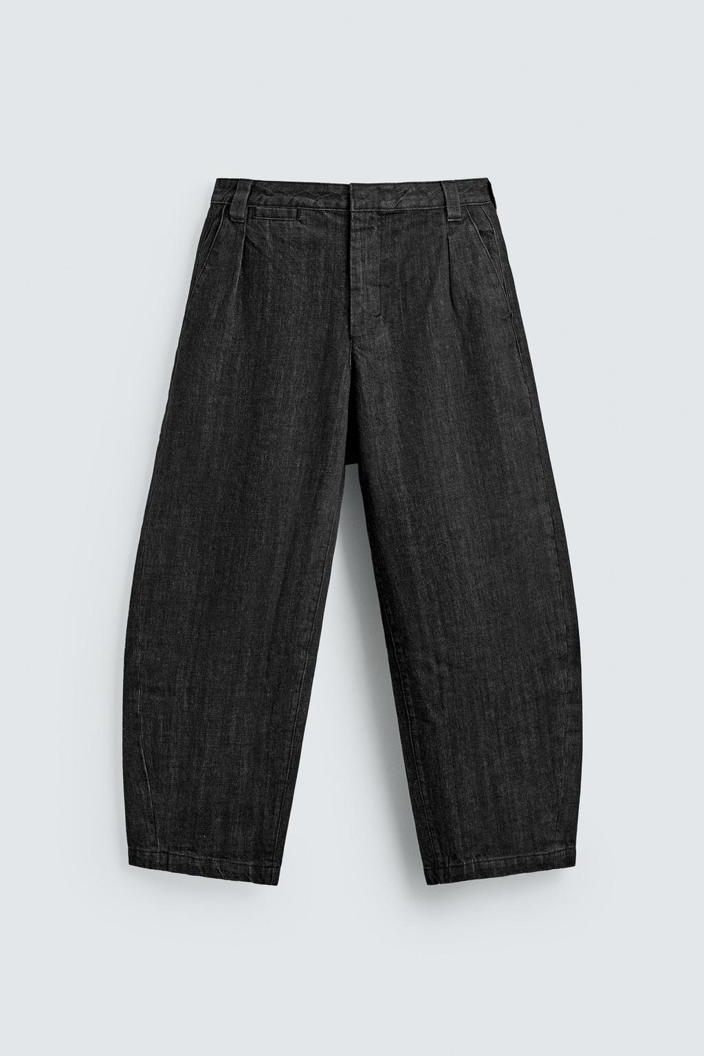 No-Wash Denim Bucket Pants