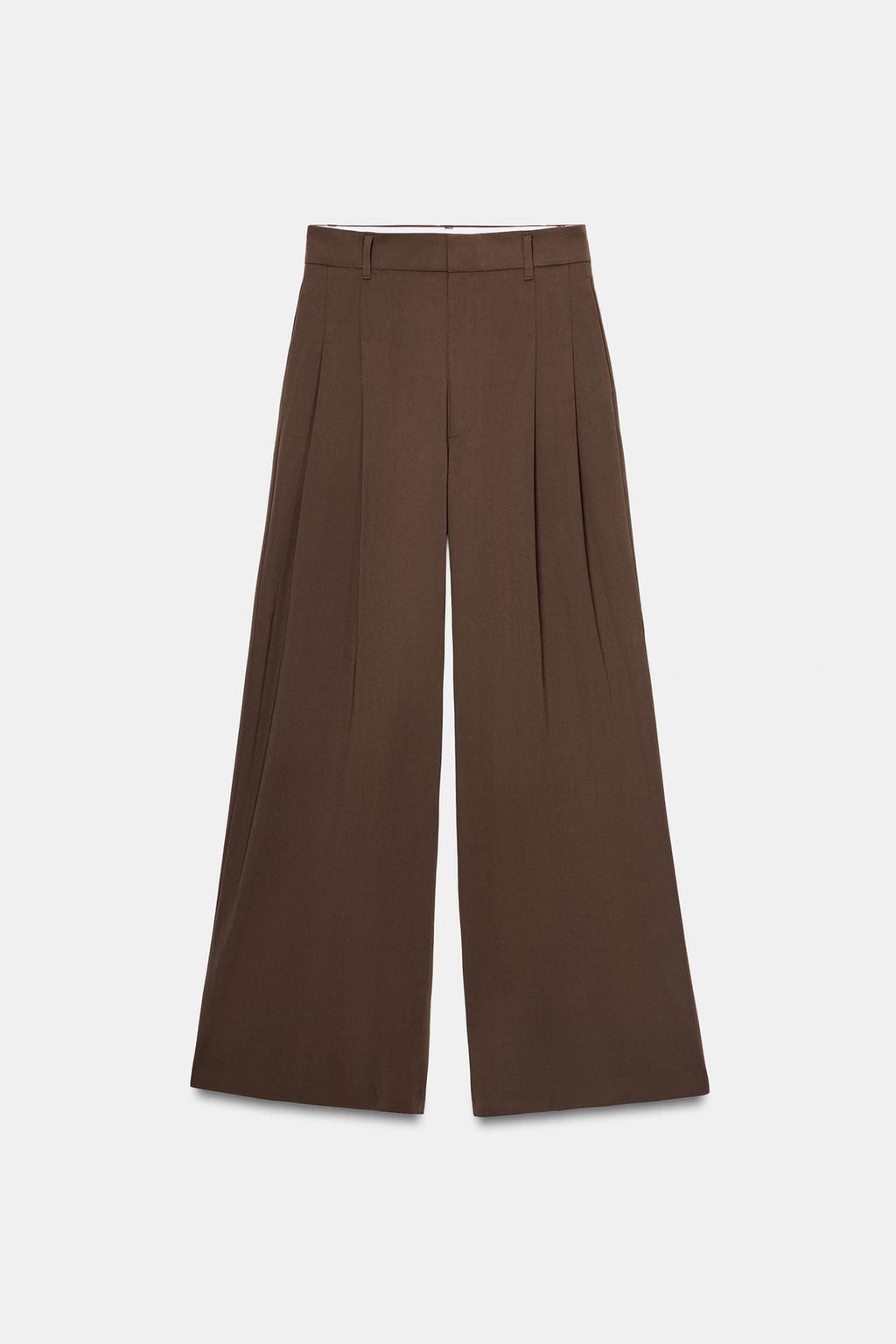 Pleated Wide-Leg Pants