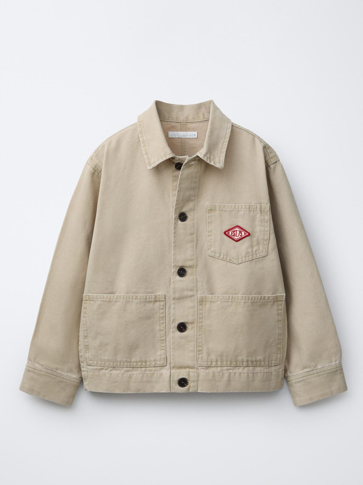 Canvas Patchwork Shirt Jacket