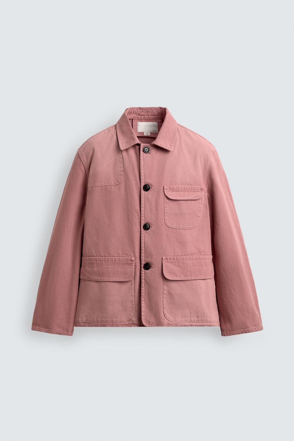 Loose-Fitting Washed Jacket